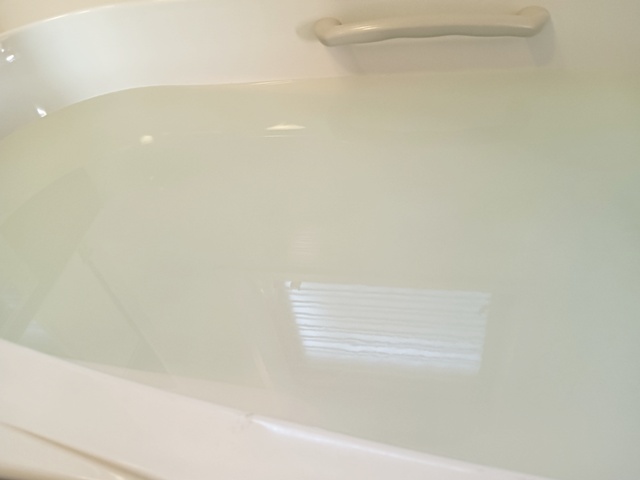 マイクロバブル試運転の浴槽